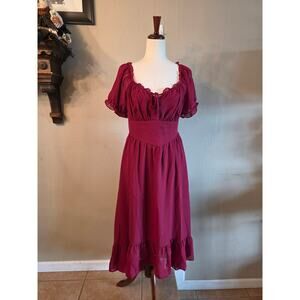NWT Scarlet Darkness Renaissance Oxblood Fairy Dress SZ Medium Ren Faire